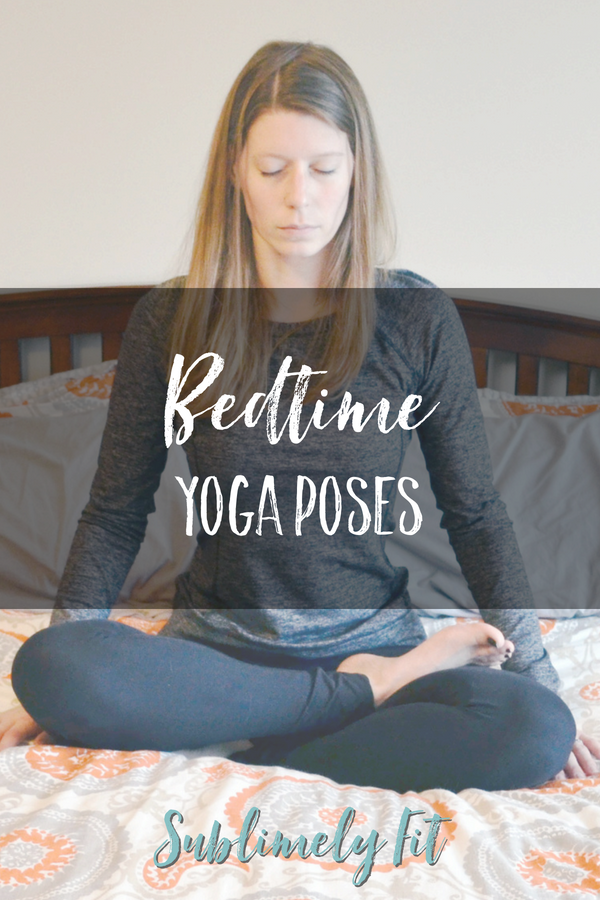 Five bedtime yoga poses to help calm your mind and body and prepare you for sleep. Perfect if you have trouble winding down at the end of the day!