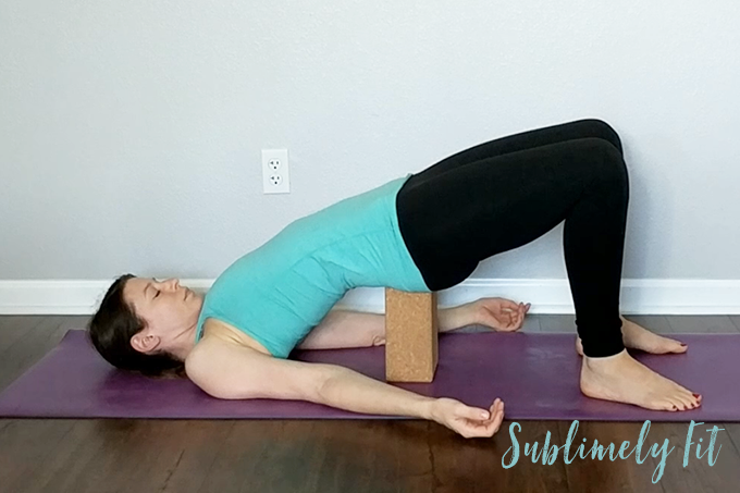 Hip Flexor Stretches: Supported Bridge Pose (Yoga Pose)
