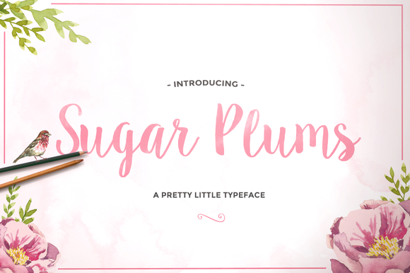 Head to https://creativemarket.com/SweetType/192085-Sugar-Plums-Script to buy this awesome font!