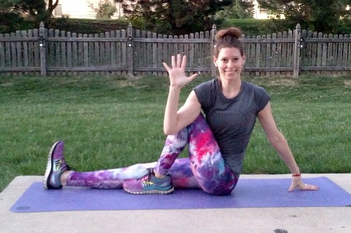 gentle yoga poses for runners: Marichi's pose