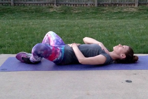 gentle yoga poses for runners: reclined bound angle pose