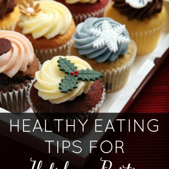 Healthy Eating Tips for Holiday Parties: Headed to a holiday party? Use these tips to help you stay on track with your healthy eating goals at the party!