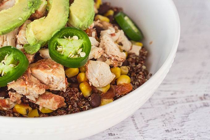 Looking for a simple, healthy meal with Tex-Mex flair? Try my Healthy Tex-Mex Quinoa Bowl! It's gluten-free and made with whole foods.