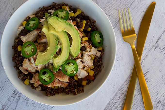 Looking for a simple, healthy meal with Tex-Mex flair? Try my Healthy Tex-Mex Quinoa Bowl! It's gluten-free and made with whole foods.